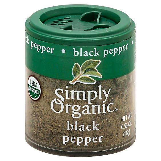 Simply Organic Black Pepper - 0.56 Oz