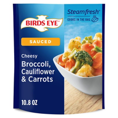 Birds Eye Steamfresh Sauced Cheesy Broccoli Cauliflower & Carrots Frozen Vegetables - 10.8 Oz - Image 1