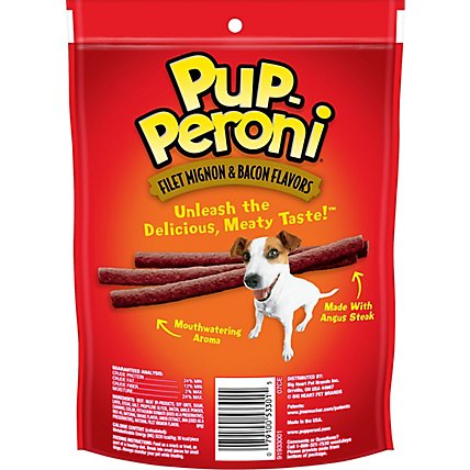 Pup-Peroni Dog Snacks Filet Mignon & Bacon Flavors Pouch - 5.6 Oz - Image 5
