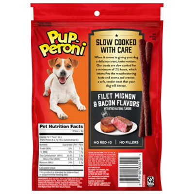 Pup-Peroni Dog Snacks Filet Mignon & Bacon Flavors Pouch - 5.6 Oz - Image 5