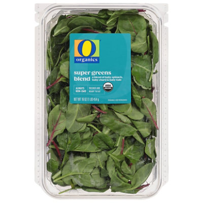 O Organics Super Greens Baby Spinach Baby Chard Baby Kale - 16 Oz