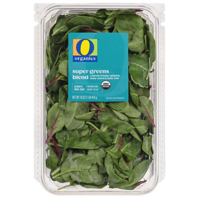 slank gele laver mad O Organics Organic Super Greens Baby Spinach Baby Chard Baby Kale - 16 Oz -  Safeway
