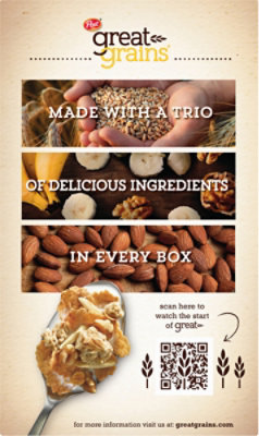 Post Great Grains Banana Nut Crunch Heart Healthy Whole Grain Breakfast Cereal - 15.5 Oz - Image 5