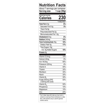 Post Great Grains Banana Nut Crunch Heart Healthy Whole Grain Breakfast Cereal - 15.5 Oz - Image 3