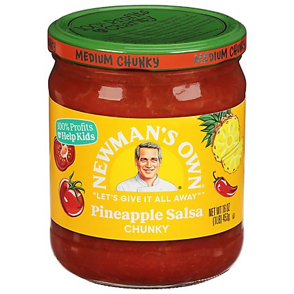 Newmans Own Salsa Medium Chunky Pineapple Jar - 16 Oz - Image 3
