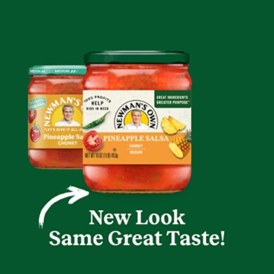 Newman's Own Salsa Medium Chunky Pineapple Jar - 16 Oz - Image 5