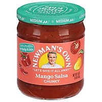 Newmans Own Salsa Medium Chunky Mango Jar - 16 Oz - Image 1