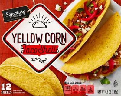 Signature SELECT Yellow Corn Taco Shells Box 12 Count - 4.8 Oz - Image 2