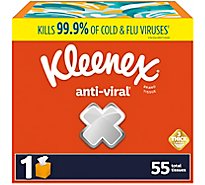 Kleenex Anti Viral Facial Tissues Cube Box - 55 Count