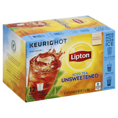 Lipton Keurig Hot Iced Tea Unsweetened K-Cup Pods - 12 Count - Pavilions