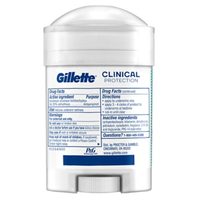 Gillette Antiperspirant Deodorant Clinical Soft Solid Ultimate Fresh - 2.6 Oz - Image 8