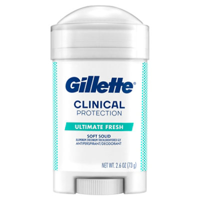 Gillette Antiperspirant Deodorant Clinical Soft Solid Ultimate Fresh - 2.6 Oz - Image 2