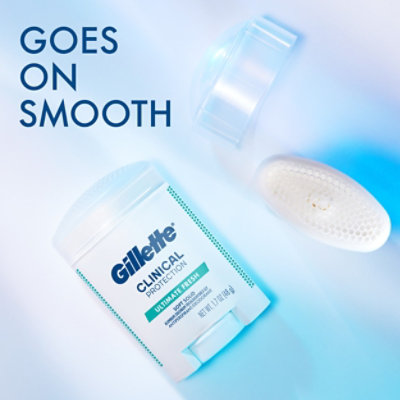 Gillette Antiperspirant Deodorant Clinical Soft Solid Ultimate Fresh - 2.6 Oz - Image 3