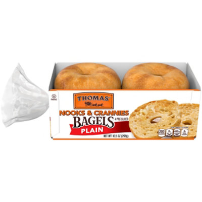 Thomas Nooks & Crannies Bagels Plain - 4 Count - Image 2