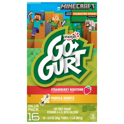 Yoplait Go-Gurt Yogurt Low Fat Disney Frozen Strawberry/Vanilla Value Pack - 16-2 Oz - Image 2