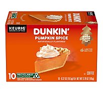 Dunkin Donuts Coffee Pumpkin Spice K-Cup Pods - 10-0.37 Oz