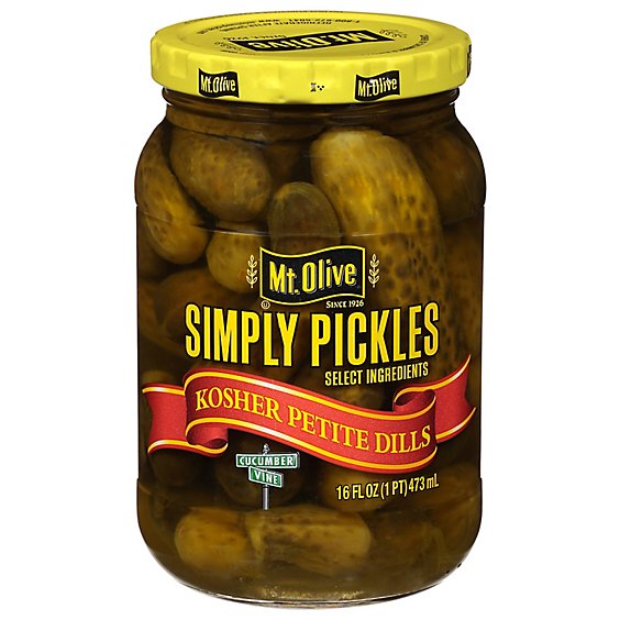 Mt. Olive Pickles Simply Pickles Petite Kosher Dills - 16 Fl. Oz.