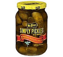 Mt. Olive Pickles Simply Pickles Petite Kosher Dills - 16 Fl. Oz.