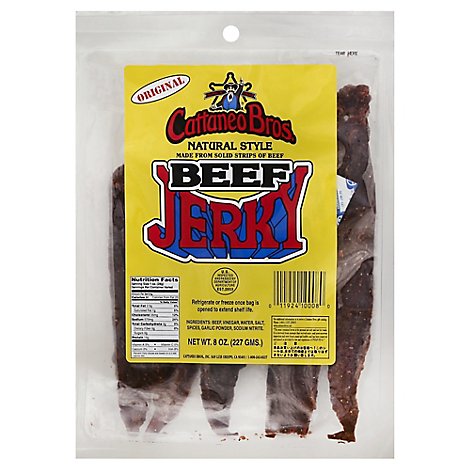 Cattaneo Bros. Beef Jerky Natural Style Original - 8 Oz