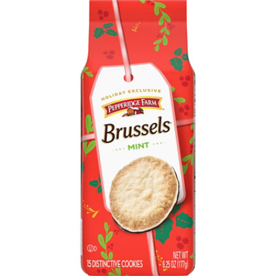 クッキー　0605 Pepperidge Farm Brussels Mint Brussels Cookies - 6.25 Oz - safeway