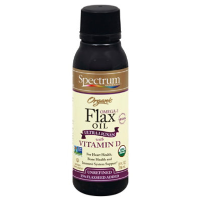 Spectrum Essential Oil Flax Ultra W Lignans Org - 8 Oz - Image 1