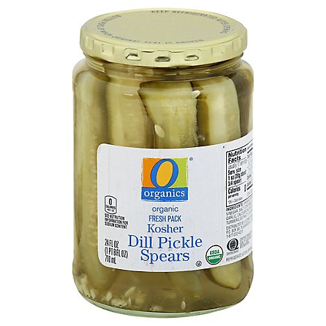 O Organics Organic Pickles Spears Kosher Dill - 24 Fl. Oz.