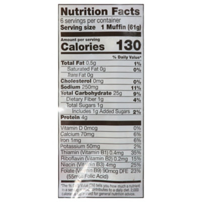 Signature SELECT Muffin English Plain 6 Count - 13 Oz - Image 2