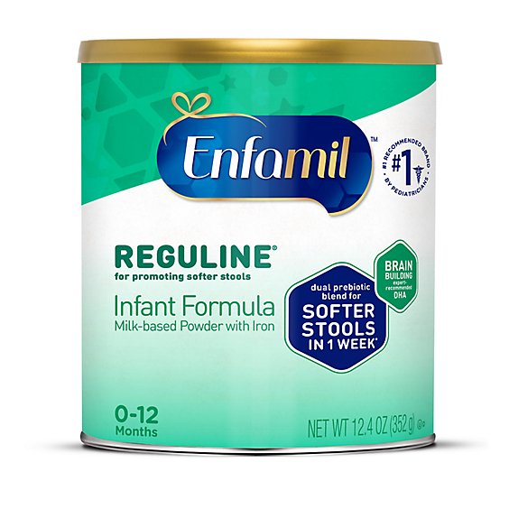 Enfamil Reguline Infant Formula Milk Based Pwder with Iron Can -12.4 Oz