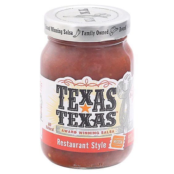 Texas Texas Salsa Restaurant Style Medium Jar - 16 Oz