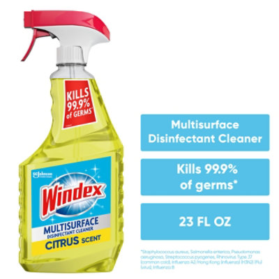 Windex Disinfectant Cleaner Multi-Surface Trigger Citrus Fresh Scent 23 fl oz