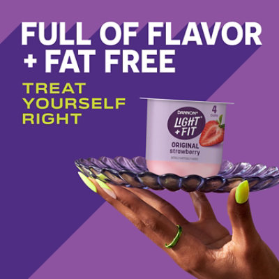 Light + Fit Strawberry Nonfat Gluten Free Yogurt - 4-5.3 Oz - Image 5