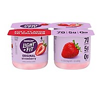Dannon Light + Fit Strawberry Non Fat Gluten Free Yogurt - 4-5.3 Oz