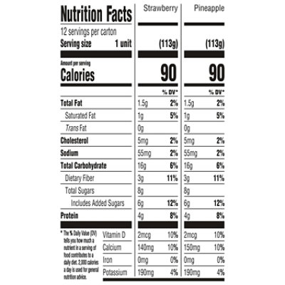 Activia Low Fat Fiber Probiotic Strawberry And Pineapple Variety Pack Yogurt - 12-4 Oz - Image 4