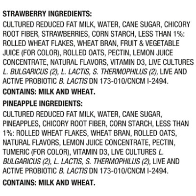Activia Low Fat Fiber Probiotic Strawberry And Pineapple Variety Pack Yogurt - 12-4 Oz - Image 5
