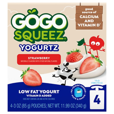 GoGo squeeZ YogurtZ Strawberry- 4-3 Oz - safeway
