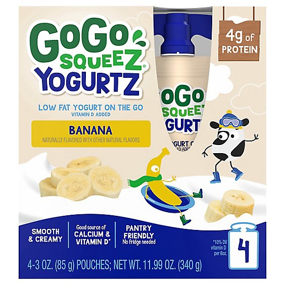 GoGo squeeZ YogurtZ Banana - 4-3 Oz