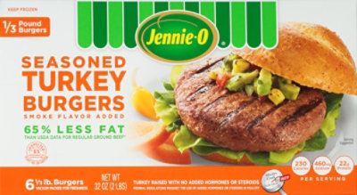 Jennie-O Turkey Store Turkey Seasoned Turkey Burgers - 2 Lb - Image 2