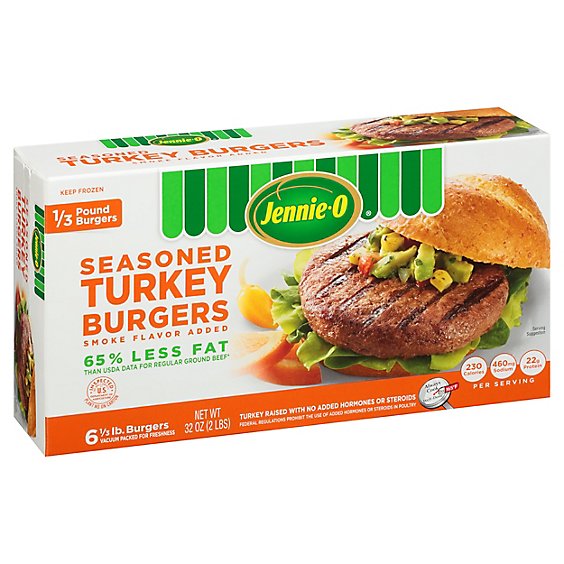 Jennie-O Turkey Store Turkey Seasoned Turkey Burgers - 2 Lb