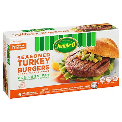 Jennie-O Turkey Store Turkey Seasoned Turkey Burgers - 2 Lb - Image 1