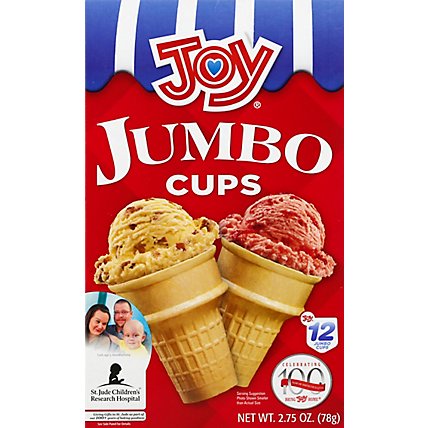 Joy Ice Cream Cups Jumbo 12 Count - 2.75 Oz - Image 2
