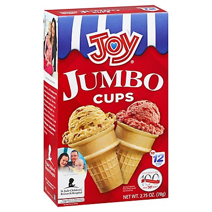 Joy Ice Cream Cups Jumbo 12 Count - 2.75 Oz - Image 1