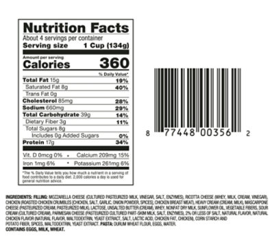 Rana Tortelloni Chicken Mozzarella Family Size - 20 Oz - Image 3