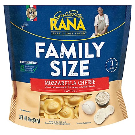 Rana Mozzarella Cheese Ravioli Family Size - 20 Oz.
