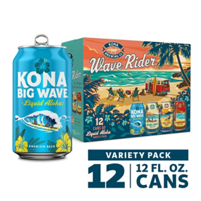 Kona Brewing Co Wave Rider Beer Variety Pack - 12-12 Fl. Oz.