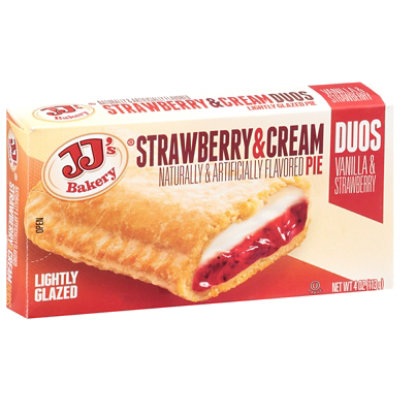 Jjs Bakery Pies Strawberry Cream Duos Hand Held Snack Pies - 4 Oz - Image 1