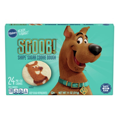 Pillsbury Ready To Bake! Shape Sugar Cookies Pre-Cut Scooby-Doo! 24 Count - 11 Oz