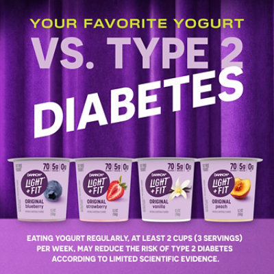 Light + Fit Peach Nonfat Gluten Free Yogurt - 4-5.3 Oz - Image 3