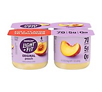 Dannon Light + Fit Peach Non Fat Gluten Free Yogurt - 4-5.3 Oz