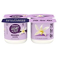 Dannon Light + Fit Vanilla Non Fat Gluten Free Yogurt - 4-5.3 Oz - Image 1