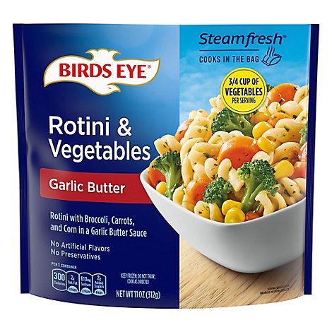 Birds Eye Steamfresh Chefs Favorites Rotini & Vegetables With Garlic Butter Sauce - 10.8 Oz
